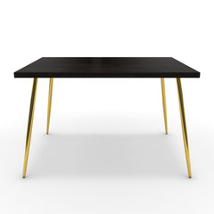 Étkezőasztal - Manu arany lábbal - Füstölt dió, méret: 120x90