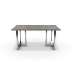 Étkezőasztal - Asara króm lábbal - Vil.szürke Chicago beton, méret: 160x90