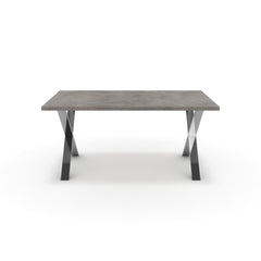 Étkezőasztal - Préma króm lábbal - Vil.szürke Chicago beton, méret: 160x90