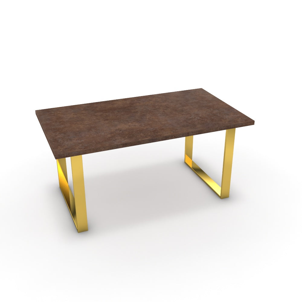 Étkezőasztal - Antara arany lábbal - Ferro bronz, méret: 160x90