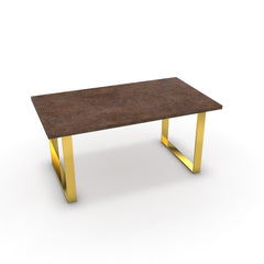 Étkezőasztal - Antara arany lábbal - Ferro bronz, méret: 160x90