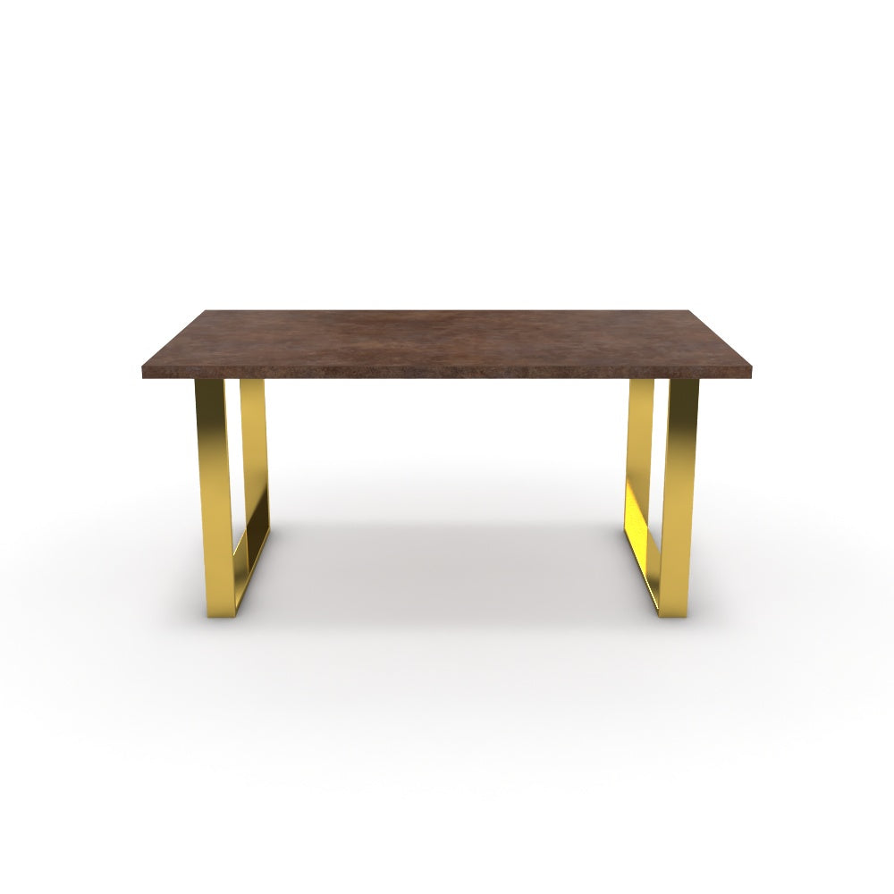 Étkezőasztal - Antara arany lábbal - Ferro bronz, méret: 160x90