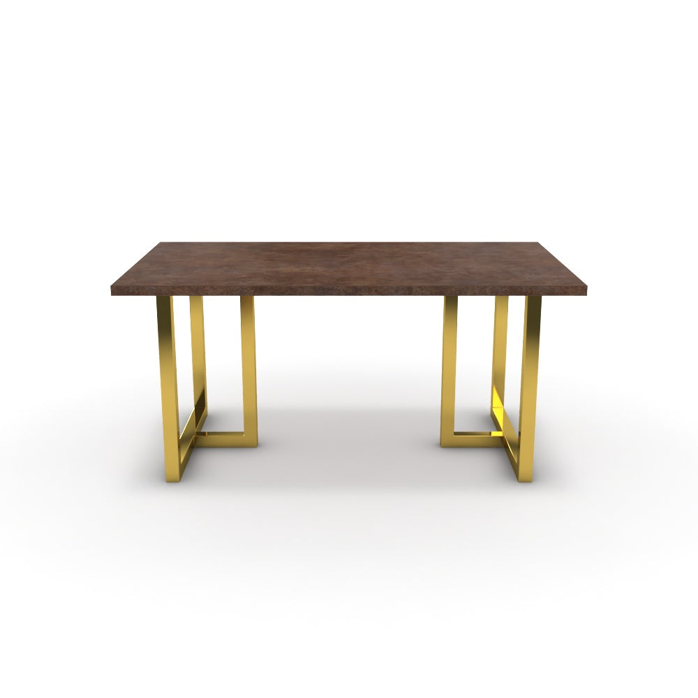 Étkezőasztal - Asara arany lábbal - Ferro bronz, méret: 160x90