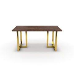 Étkezőasztal - Asara arany lábbal - Ferro bronz, méret: 160x90