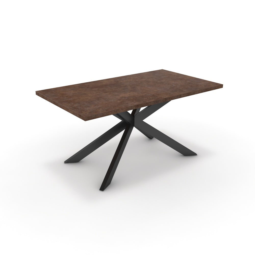 Étkezőasztal - Jama fekete lábbal - Ferro bronz, méret: 160x90