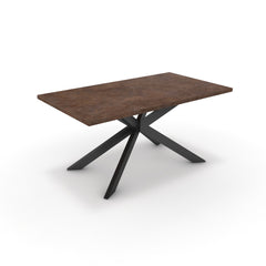 Étkezőasztal - Jama fekete lábbal - Ferro bronz, méret: 160x90