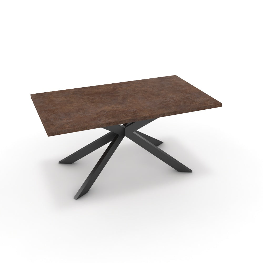 Étkezőasztal - Jama fekete lábbal - Ferro bronz, méret: 160x90