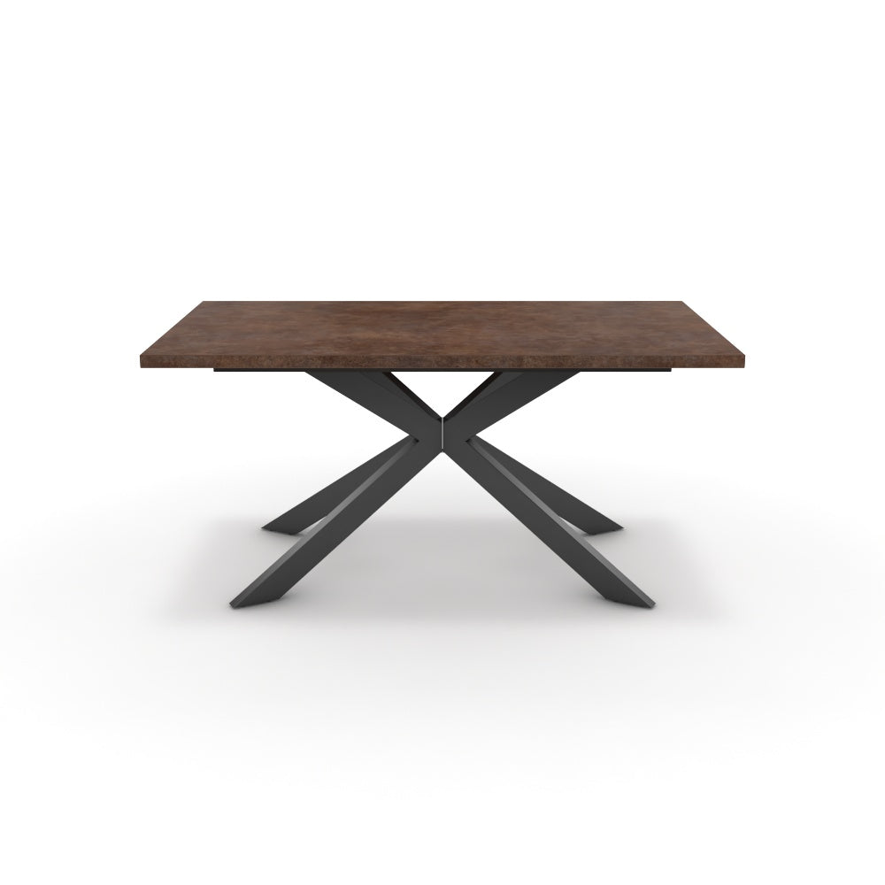 Étkezőasztal - Jama fekete lábbal - Ferro bronz, méret: 160x90