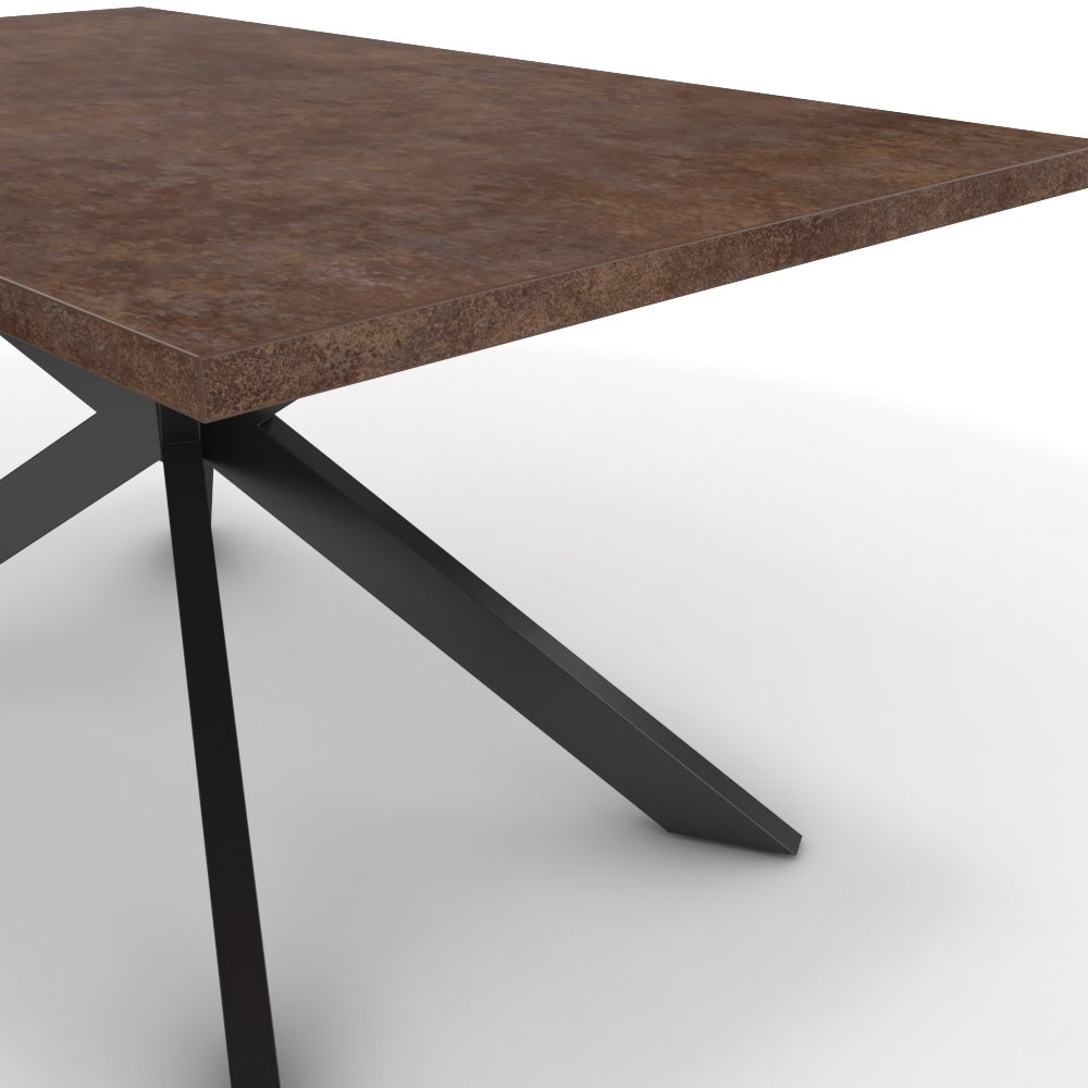 Étkezőasztal - Jama fekete lábbal - Ferro bronz, méret: 160x90