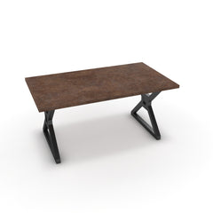 Étkezőasztal - Mandira fekete lábbal - Ferro bronz, méret: 160x90