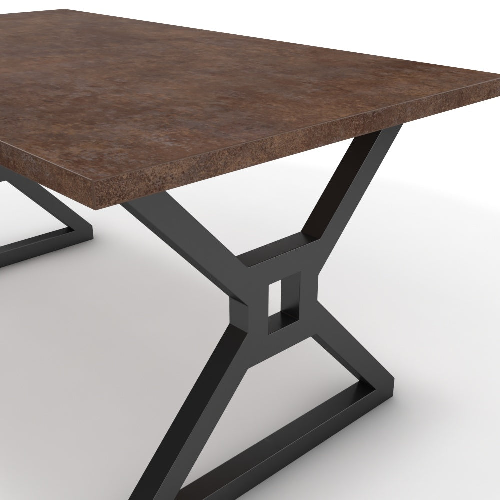 Étkezőasztal - Mandira fekete lábbal - Ferro bronz, méret: 160x90