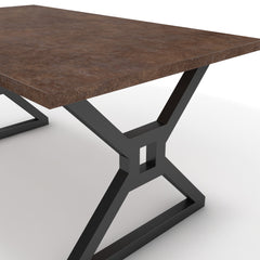 Étkezőasztal - Mandira fekete lábbal - Ferro bronz, méret: 160x90