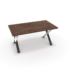 Étkezőasztal - Préma króm lábbal - Ferro bronz, méret: 160x90