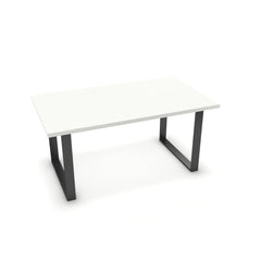 Étkezőasztal - Antara fekete lábbal - Alpesi fehér, méret: 160x90