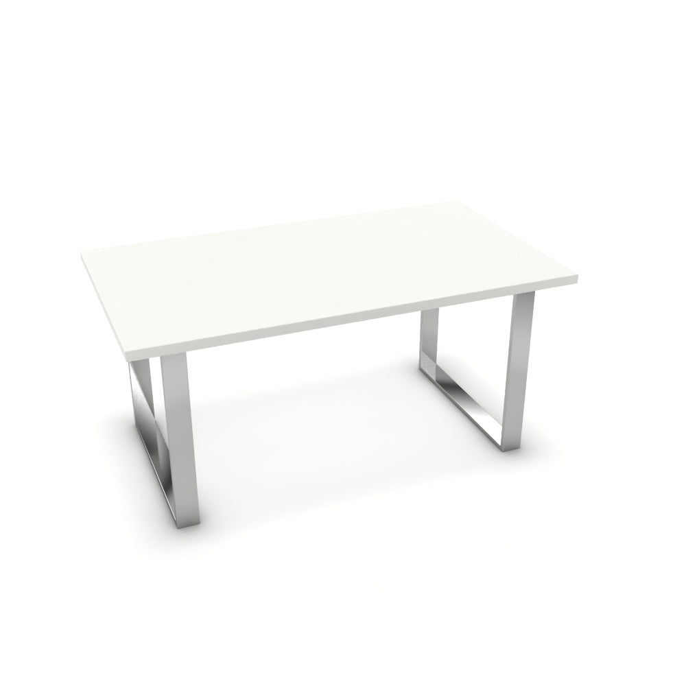 Étkezőasztal - Antara króm lábbal - Alpesi fehér, méret: 160x90