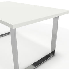 Étkezőasztal - Antara króm lábbal - Alpesi fehér, méret: 160x90