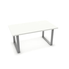 Étkezőasztal - Antara festett ezüst lábbal - Alpesi fehér, méret: 160x90