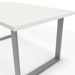 Étkezőasztal - Antara festett ezüst lábbal - Alpesi fehér, méret: 160x90