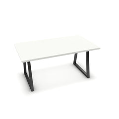 Étkezőasztal - Bala fekete lábbal - Alpesi fehér, méret: 160x90