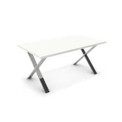 Étkezőasztal - Préma króm lábbal - Alpesi fehér, méret: 160x90