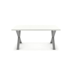 Étkezőasztal - Préma festett ezüst lábbal - Alpesi fehér, méret: 160x90