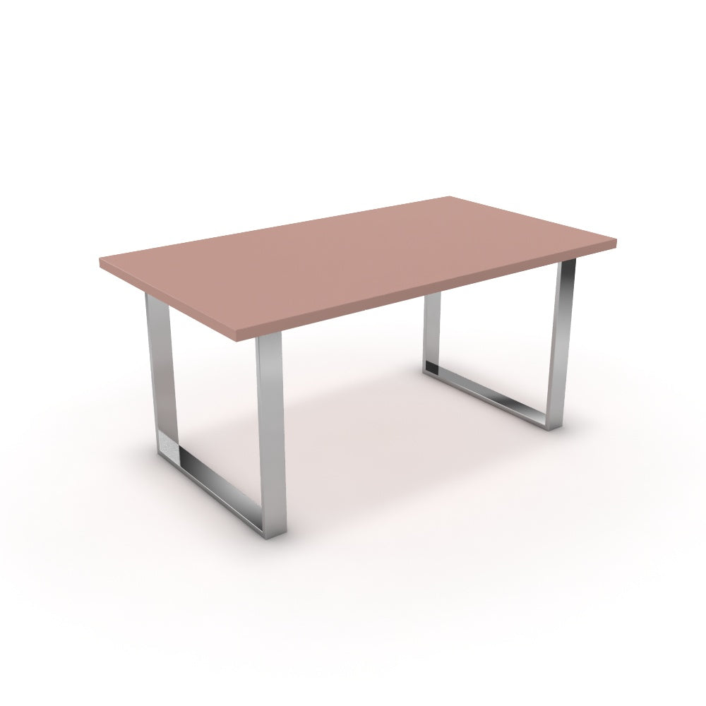 Étkezőasztal - Antara króm lábbal - Antik rózsaszín, méret: 160x90