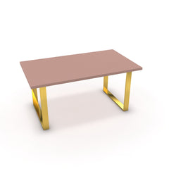 Étkezőasztal - Antara arany lábbal - Antik rózsaszín, méret: 160x90