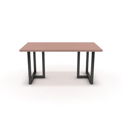 Étkezőasztal - Asara fekete lábbal - Antik rózsaszín, méret: 160x90