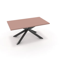 Étkezőasztal - Jama fekete lábbal - Antik rózsaszín, méret: 160x90