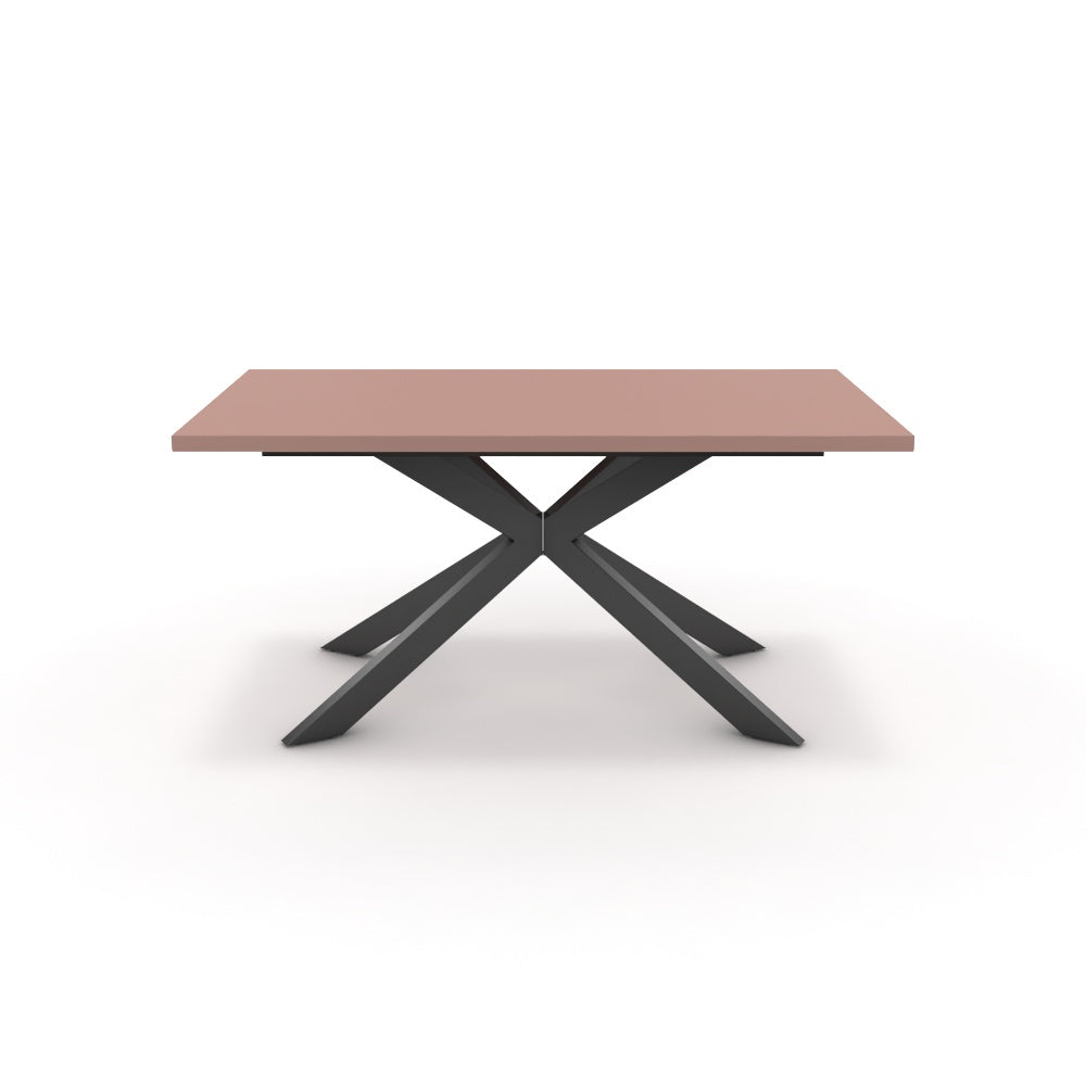 Étkezőasztal - Jama fekete lábbal - Antik rózsaszín, méret: 160x90