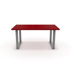 Étkezőasztal - Antara festett ezüst lábbal - Chilli piros, méret: 160x90