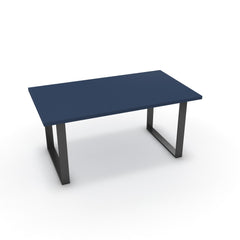 Étkezőasztal - Antara fekete lábbal - Tiroli kék, méret: 160x90