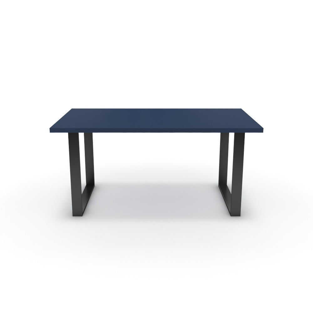 Étkezőasztal - Antara fekete lábbal - Tiroli kék, méret: 160x90