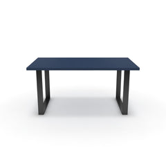 Étkezőasztal - Antara fekete lábbal - Tiroli kék, méret: 160x90