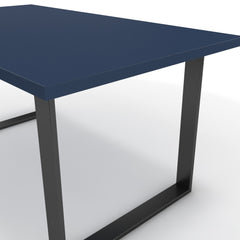 Étkezőasztal - Antara fekete lábbal - Tiroli kék, méret: 160x90