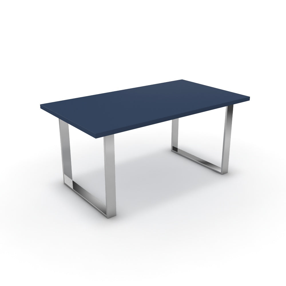 Étkezőasztal - Antara króm lábbal - Tiroli kék, méret: 160x90