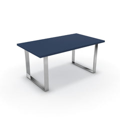 Étkezőasztal - Antara króm lábbal - Tiroli kék, méret: 160x90