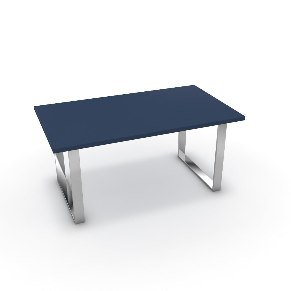 Étkezőasztal - Antara króm lábbal - Tiroli kék, méret: 160x90