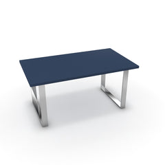 Étkezőasztal - Antara króm lábbal - Tiroli kék, méret: 160x90