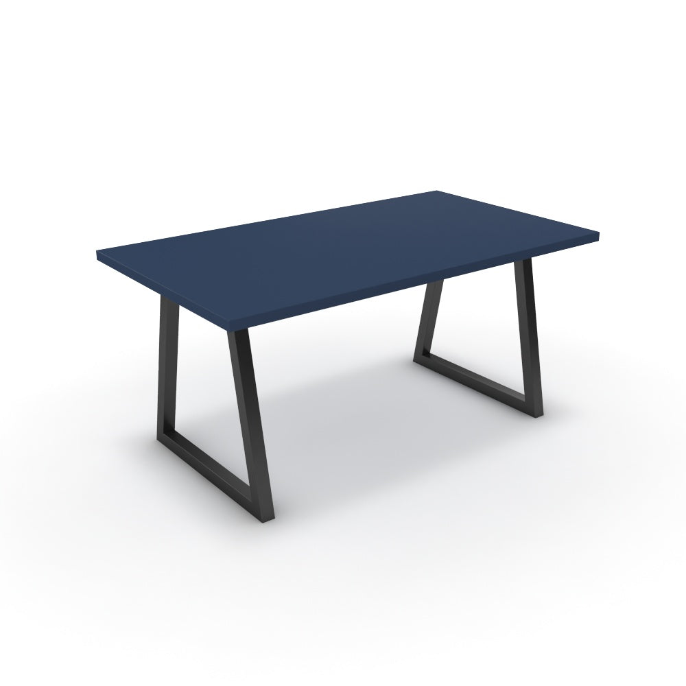 Étkezőasztal - Bala fekete lábbal - Tiroli kék, méret: 160x90