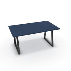 Étkezőasztal - Bala fekete lábbal - Tiroli kék, méret: 160x90