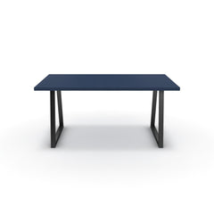 Étkezőasztal - Bala fekete lábbal - Tiroli kék, méret: 160x90