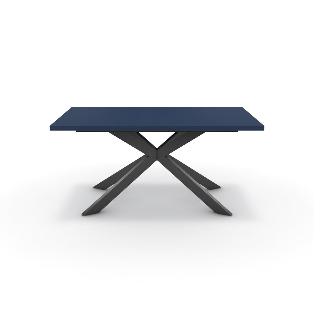 Étkezőasztal - Jama fekete lábbal - Tiroli kék, méret: 160x90