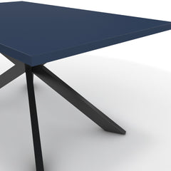 Étkezőasztal - Jama fekete lábbal - Tiroli kék, méret: 160x90