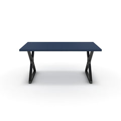 Étkezőasztal - Mandira fekete lábbal - Tiroli kék, méret: 160x90