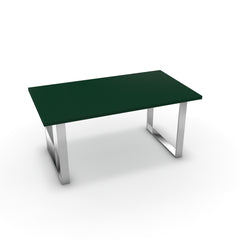 Étkezőasztal - Antara króm lábbal - Forest zöld, méret: 160x90