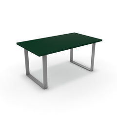 Étkezőasztal - Antara festett ezüst lábbal - Forest zöld, méret: 160x90