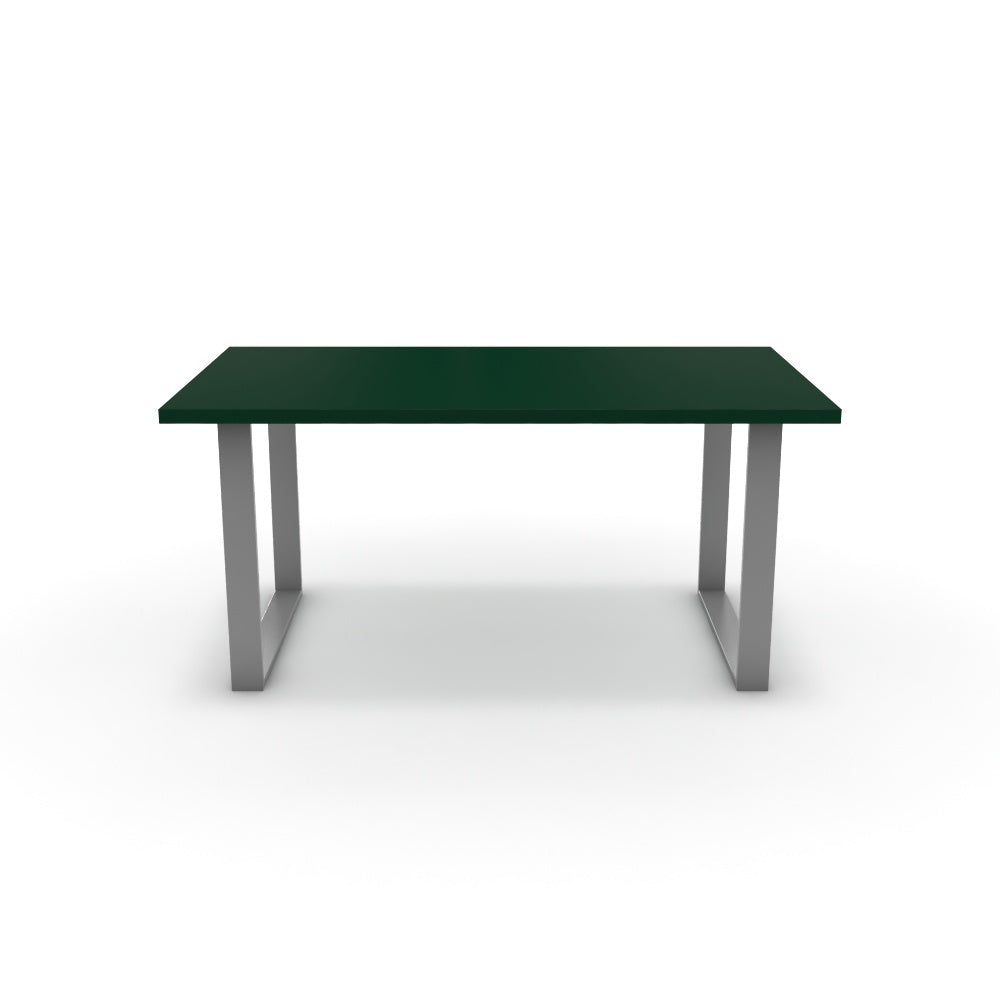 Étkezőasztal - Antara festett ezüst lábbal - Forest zöld, méret: 160x90