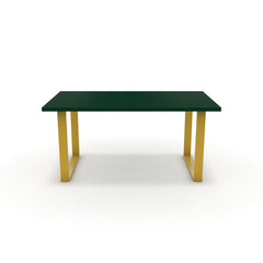 Étkezőasztal - Antara festett arany lábbal - Forest zöld, méret: 160x90