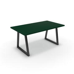 Étkezőasztal - Bala fekete lábbal - Forest zöld, méret: 160x90